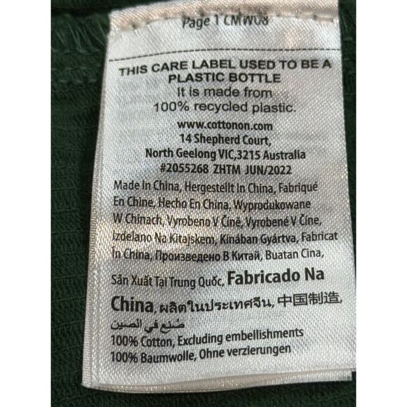 Cotton On Cord Utility Skirt Women's 8 Green Mini Corduroy Holiday Fall School - Picture 6 of 6